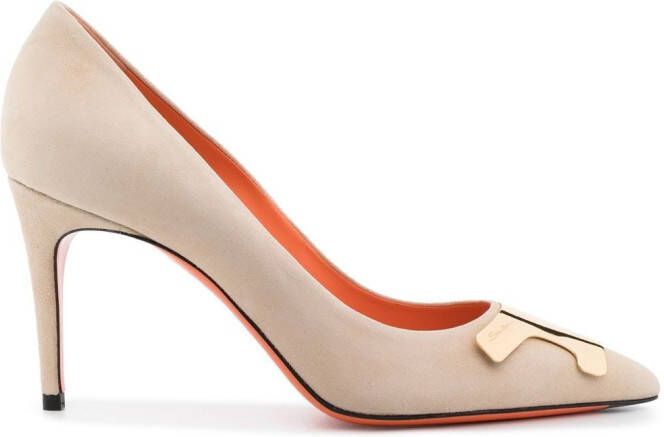 Santoni Suède pumps Beige