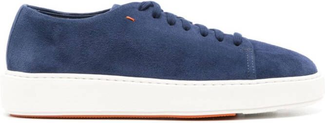 Santoni Suède sneakers Blauw