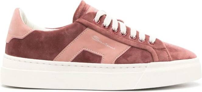 Santoni Suède sneakers Roze