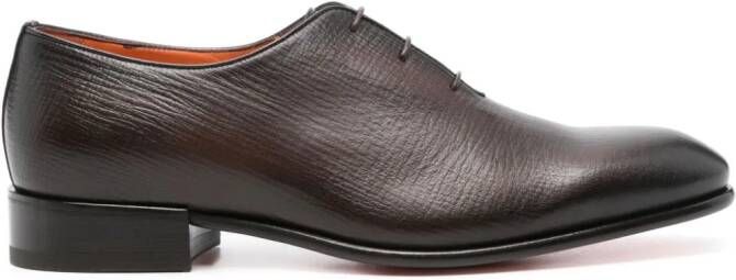 Santoni Leren Oxford schoenen Bruin