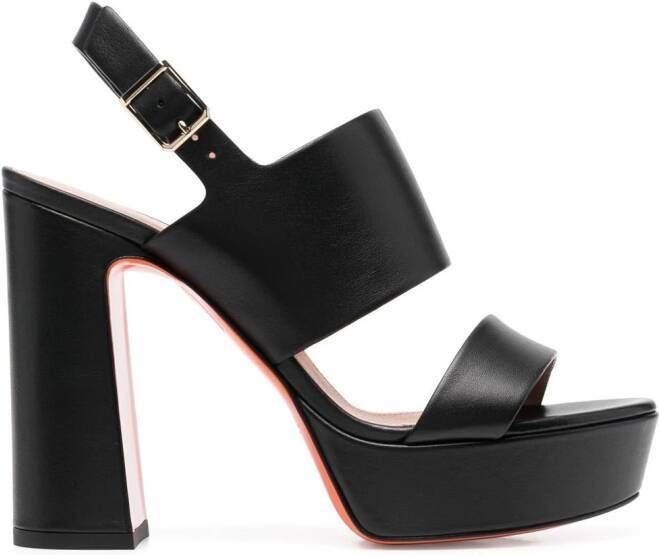 Santoni Whip sandalen met plateauzool Zwart