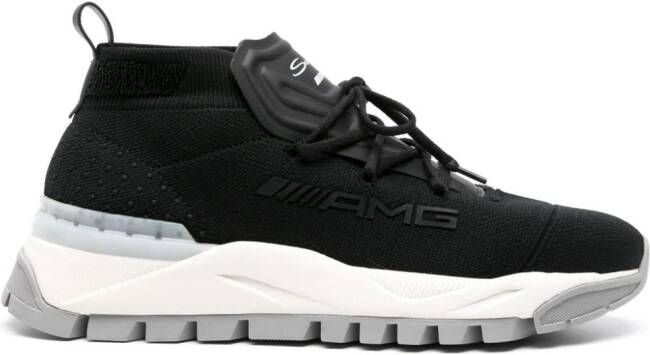 Santoni x AMG sneakers met elastisch vlak Zwart