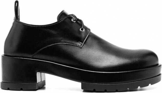 SAPIO Oxford schoenen met blokhak Zwart