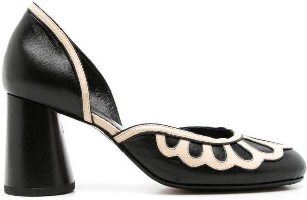 Sarah Chofakian Alexis pumps met ronde teen Zwart