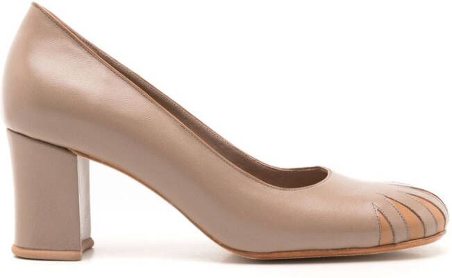 Sarah Chofakian Andy Warhol 55 leren pumps Beige