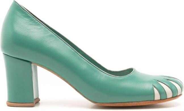 Sarah Chofakian Andy Warhol 55 leren pumps Groen