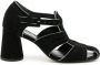 Sarah Chofakian Austin uitgesneden sandalen Zwart - Thumbnail 1