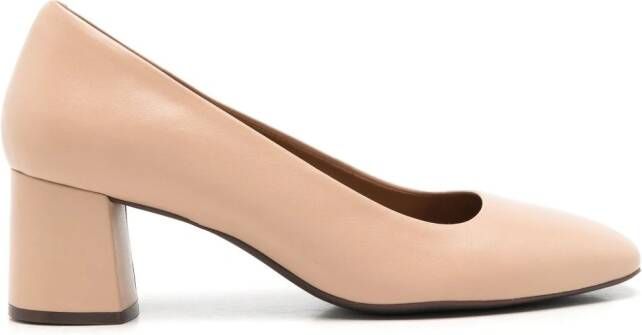 Sarah Chofakian Beauvoir leren pumps Beige