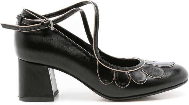 Sarah Chofakian Belis pumps met gesp Zwart