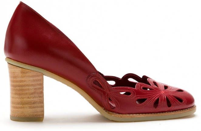 Sarah Chofakian Belle Epoque leren pumps Rood