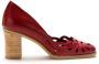 Sarah Chofakian Belle Epoque leren pumps Rood - Thumbnail 1