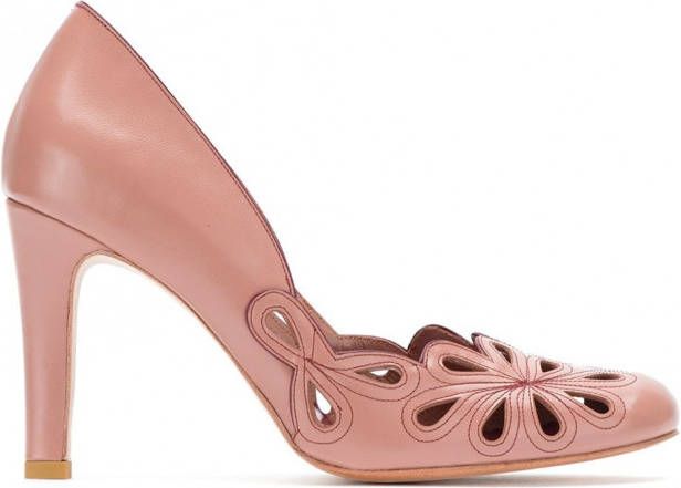 Sarah Chofakian Belle Epoque leren pumps Roze