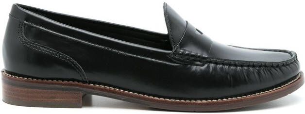 Sarah Chofakian Brighton leren loafers Zwart