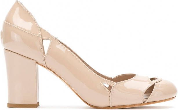 Sarah Chofakian Bruxelas lakleren pumps Beige