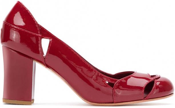 Sarah Chofakian Bruxelas lakleren pumps Rood