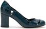 Sarah Chofakian Bruxelas leren pumps Blauw - Thumbnail 1