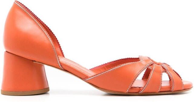 Sarah Chofakian Carrie sandalen met gewelfde afwerking Oranje