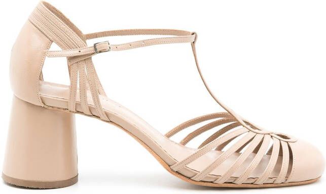 Sarah Chofakian Chamonix leren sandalen Beige