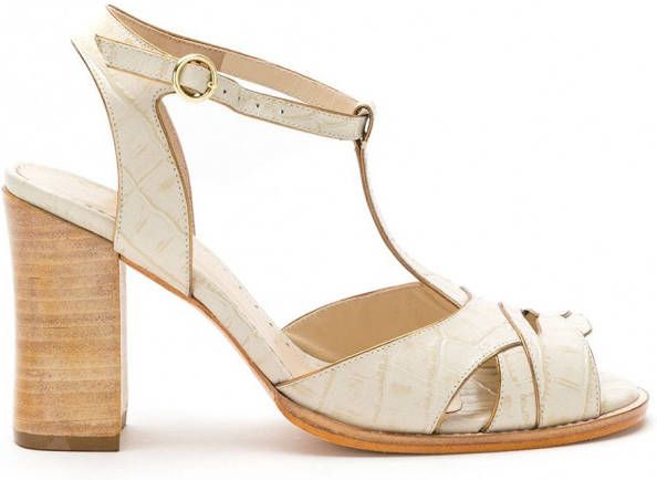 Sarah Chofakian Chemisier leren sandalen Beige