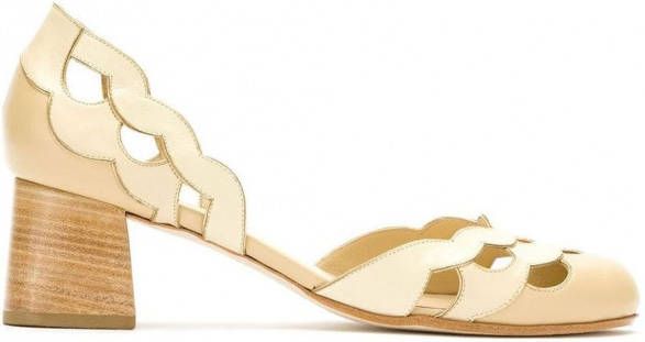 Sarah Chofakian Circus leren pumps Beige