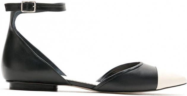 Sarah Chofakian Cisne leren sandalen Zwart