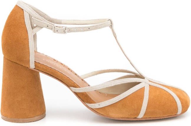 Sarah Chofakian Clementine suède sandalen Bruin