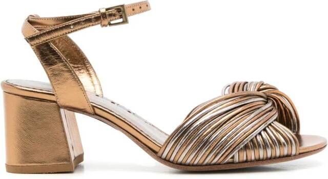 Sarah Chofakian Colagem leren pumps Goud