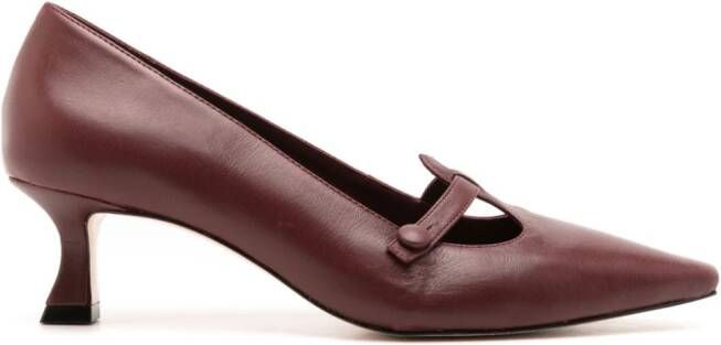 Sarah Chofakian Corinne 45mm leren pumps Bruin