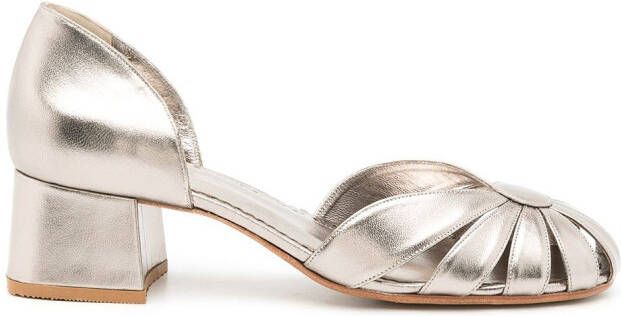 Sarah Chofakian Dorsey Marjorie pumps Metallic