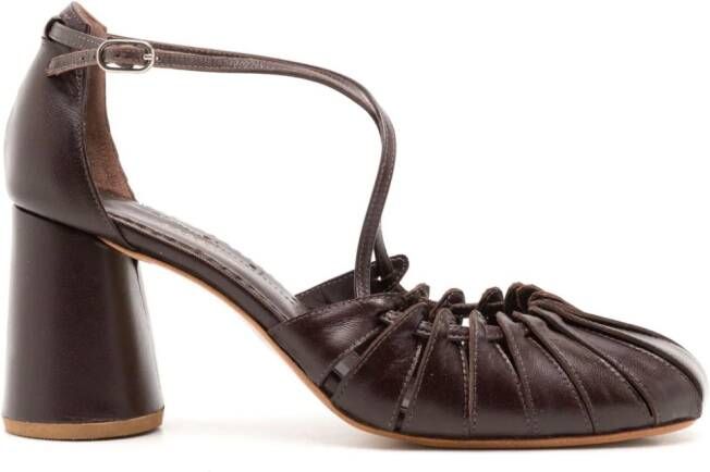 Sarah Chofakian Lee 65mm leren pumps Bruin