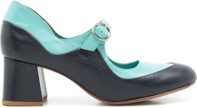 Sarah Chofakian Émile tweekleurige pumps Blauw