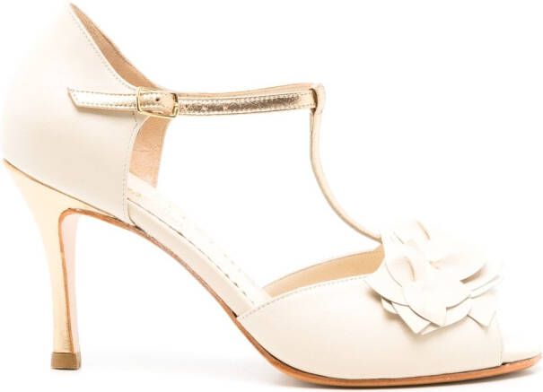 Sarah Chofakian Eve sandalen met T-bandje Wit