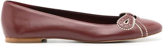 Sarah Chofakian Femelle ballerina's met strikdetail Rood