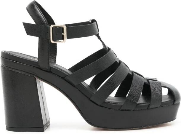 Sarah Chofakian Fleure leren sandalen Zwart