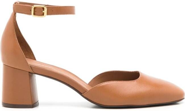 Sarah Chofakian Florence leren sandalen Bruin