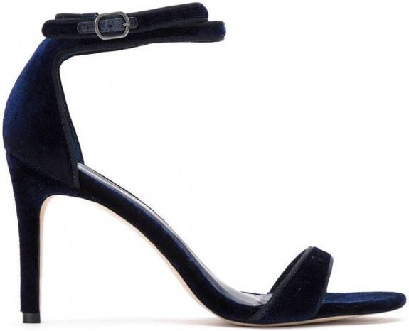 Sarah Chofakian Fluwelen sandalen Blauw