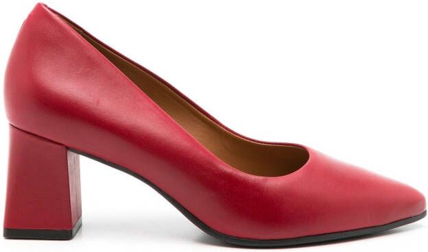 Sarah Chofakian Francesca pumps met puntige neus Rood