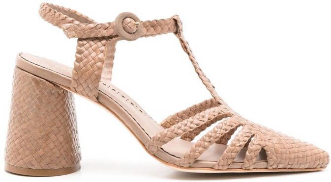 Sarah Chofakian Françoise geweven sandalen Beige