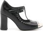 Sarah Chofakian Gabrielle leren pumps Zwart - Thumbnail 1