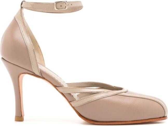 Sarah Chofakian Garouste leren pumps Beige