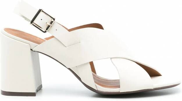 Sarah Chofakian Highway leren sandalen Wit