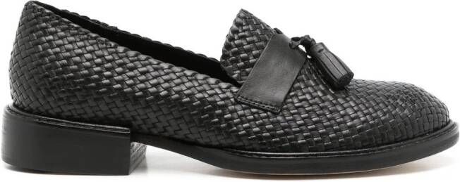 Sarah Chofakian Hockney geweven loafers Zwart