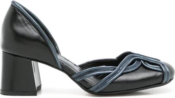 Sarah Chofakian Irene pumps met contrasterend stiksel Blauw