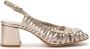 Sarah Chofakian Jezz leren sandalen Goud - Thumbnail 1