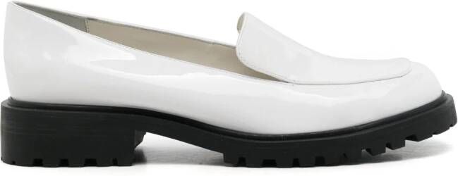 Sarah Chofakian Jockey leren loafers Wit