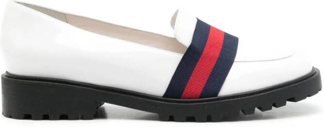 Sarah Chofakian Jockey leren loafers Wit