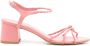 Sarah Chofakian Julie sandalen met blokhak Roze - Thumbnail 1