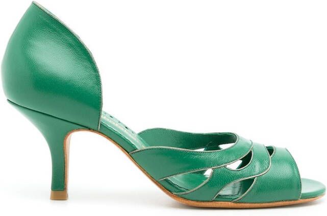 Sarah Chofakian Kate pumps met open neus Groen