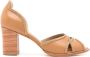 Sarah Chofakian Kiefer leren pumps Bruin - Thumbnail 1