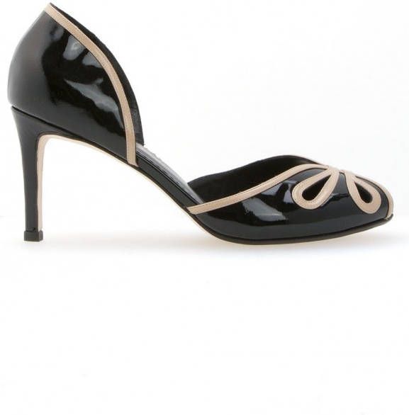 Sarah Chofakian lakleren pumps Zwart